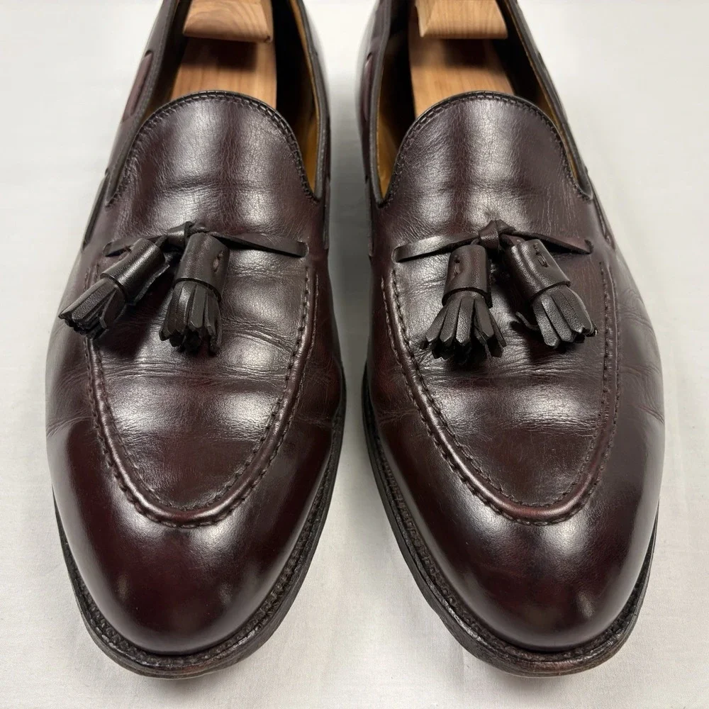 Alden Tassel Slip-On Loafers Burgundy Leather Sz 13 B/D Made in USA 663 EUC
